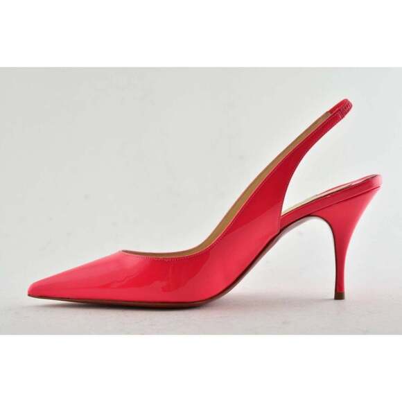 Christian Louboutin Clare Sling 80 Rose Pink Patent Slingback Heel Pump 36.5 - Picture 8 of 12